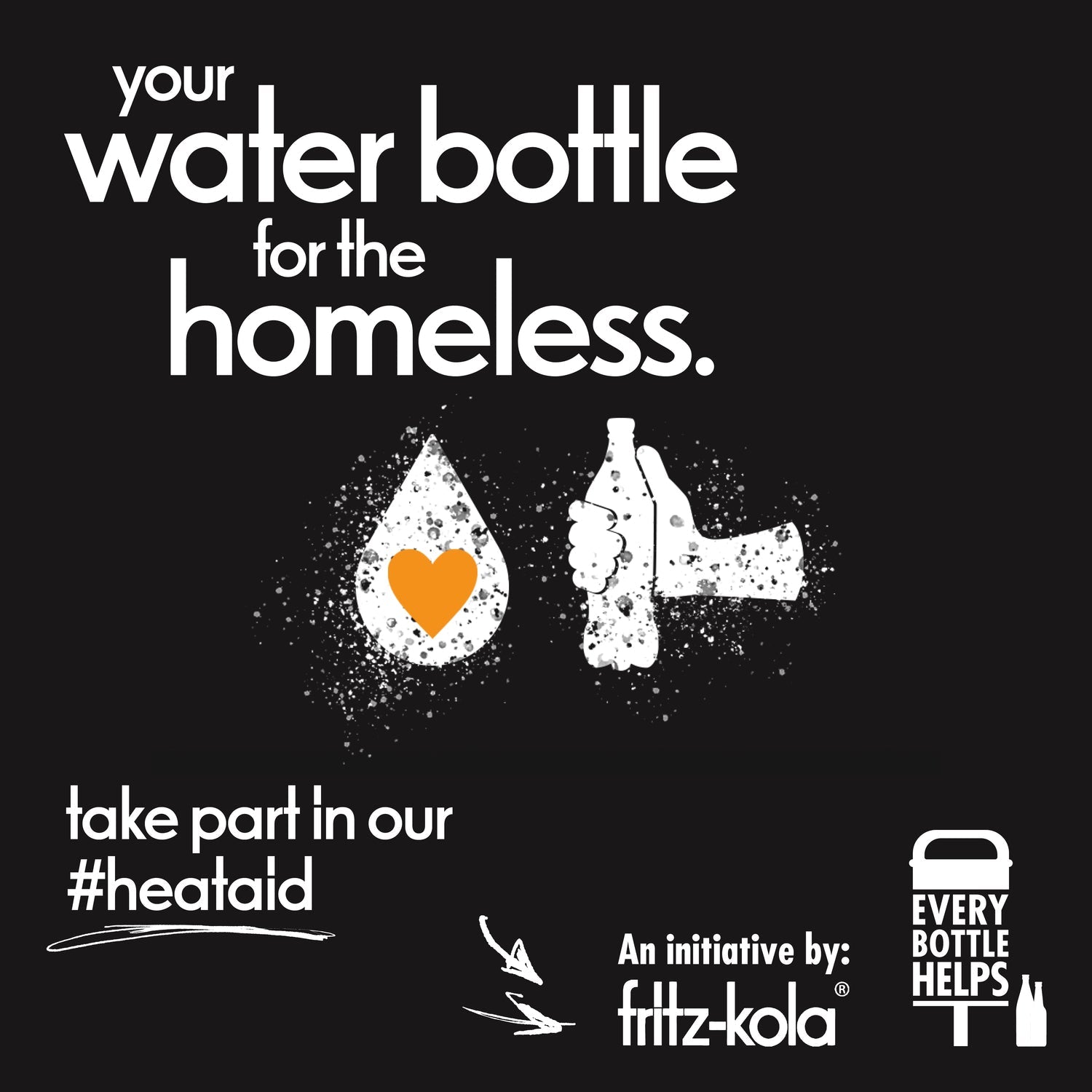 fritz-kola y homeless entrepreneur se unen para distribuir botellas de agua a los sin techo de barcelona