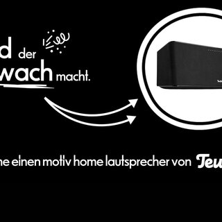 Sound der wach macht. Gewinne einen Motive Home Lautsprecher von Teufel.