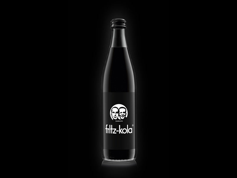 Zu sehen ist die fritz-kola original in der 0,5 Liter Größe