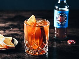  spiced orange whiskey spritz